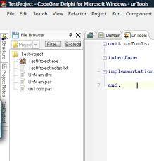 File Browser Expert for Delphi 2007
