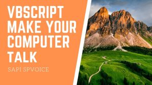 Text to Speech VBScript Generator
